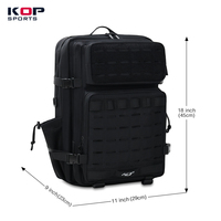 Sac à dos tactique KOP OEM personnalisé en gros, 45L, avec cadre interne, en tissu Oxford durable, pour la randonnée, le camping et les activités de plein air