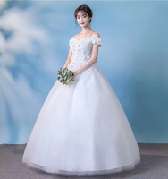 NDC10040 2024 New Offshoulder Trailing Wedding Dress Brides High Waist Pregnant Women Large Size Straps Light Wedding Dress