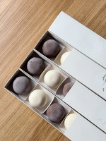 Boîte à dessert personnalisée de luxe en carton recyclé avec gaufrage pour beignets, croissants, gâteaux, mochi, pâtisseries, avec séparateurs pliables