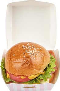 Factory Hot Sale Customized Size <b>Printing</b> Disposable Eco-friendly Kraft Paper Food <b>Packaging</b> Box Hamburger Box - Product Image 4