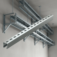 Profilés en C galvanisés sur mesure 41x41 ou 41x21, rails rainurés Unistrut pour conduites électriques, système de montage solaire