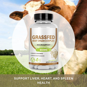 קפסולות איברים מבקר מרעה, מותג פרטי OEM/ODM, תומכות בבריאות הגוף המלאה למבוגרים, תוסף תזונה מורכב מאיברי בקר מרעה - Product Image 6