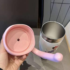 แก้วน้ำสแตนเลสเก็บความร้อนสำหรับเด็กผู้หญิง, แก้วน้ำดื่มพร้อมหลอด - Product Image 4