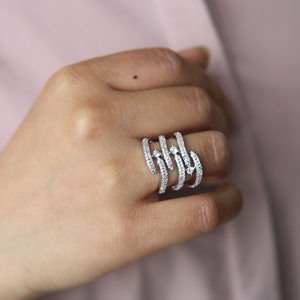 NUOVO Anello di Lusso alla Moda con Charm AAA Cz per <span class=keywords><strong>Matrimonio</strong></span> Gioiello da Donna per Feste Spedizione Gratuita - Product Image 3