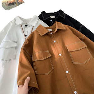 Camisa Casual de Verano para Hombre, Manga Corta, Estilo Vintage 2025, Antiarrugas, Transpirable, Antiencogimiento, Algodón y Bambú - Product Image 3