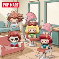 Nouvelle figurine POPMART originale The MONSTERS Labubu Retro Barber Shop Popbeans en PVC, boîte mystère pour la décoration de la maison