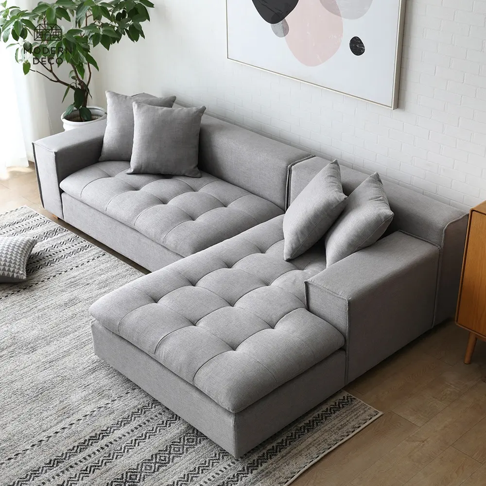 Living Room Sectional Couch Sofa Set for Property Developers and Interior Decorators Model 8783 sofa en l