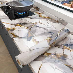 Autocollant de cuisine résistant aux hautes températures : film épais en marbre imperméable pour comptoirs en quartz et cuisinières - Product Image 4