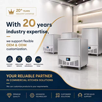 Congélateur industriel commercial à congélation rapide -40°C ° Machine de congélation rapide avec cabinet en acier inoxydable et puissance de 1200W pour la restauration