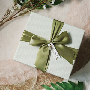 Holiday Gift Packaging Set with Bow and Ribbon Recycled Materials Rigid <b>Boxes</b> and Gift Bags - Product Image 5