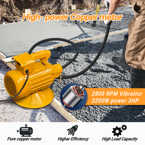 Zn 1.1kw 1.5hp 220v स्टील शेल कंपन वाइब्रेटर स्टिक एकल चरण मोटर कंक्रीट कंपन - Product Image 3