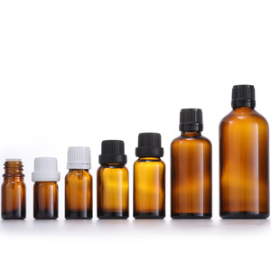 <span class=keywords><strong>Bouteille</strong></span> d'huile essentielle colorée de 5 à 100 ml avec grand couvercle, flacon en verre pour solution d'essence, flacon cosmétique marron de 15 ml séparé - Product Image 6