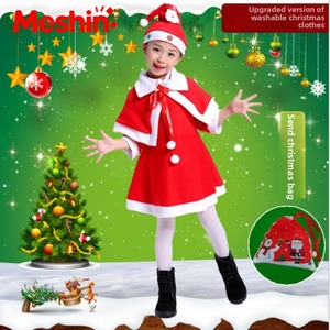 Meshin Christmas Santa Claus <b>TV</b> & Movie Polyester Cosplay Costume Unisex Children's Long Sleeve Top Pants Infant Winter Dress - Product Image 2