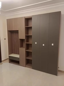 Meuble de rangement autoportant pour chaussures, personnalisable, modulaire, étanche, durable, en bois, avec 5 étagères et miroir intégré, pour entrée et rénovation de maison - Product Image 5