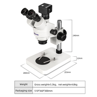 Murzider MSD202T-B1-500 Trinocular Stereo Microscope with a 5MP Camera for Electronic Repair