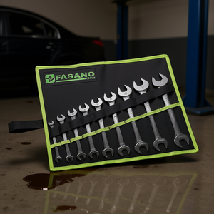 Fasano <b>Tools</b> 9-Piece Metric Wrench Set With <b>Roll</b>-Up Case For Automotive Repair - Product Image 3