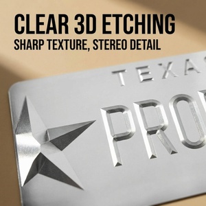 Placa de Matrícula de Aluminio Grabada Personalizada con Acabado Brillante y Diseño Reflectante Tipo Diamante para Decoración de Automóviles - Product Image 4