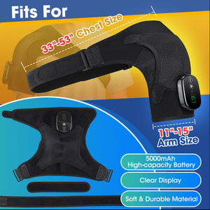 เครื่องนวด MELO Fitease MASSAGE APPARATUS OEM แบบให้ความร้อน นวดไหล่ ควบคุมเวลาได้ สายรัดนวดแขน ผลิตภัณฑ์นวดที่ดีที่สุด บรรเทาอาการปวด - Product Image 4
