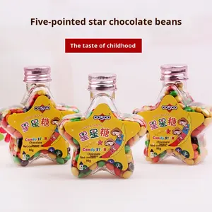 Vente en gros Étoile à cinq branches Souhaitant Bouteille Colorée Saint Valentin Chocolat Haricots Internet Celebrity <span class=keywords><strong>Snack</strong></span> Food Supermarché - Product Image 2