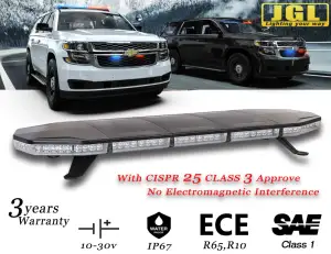 12v 24v Led Warning Light Bar TIR Ambulance Light Bar 19 Flash Patterns Led Strobe Lights Bar