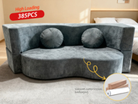 Canapé-lit convertible de style rétro, ensemble multifonctionnel pour salon, rembourrage en éponge, emballé sous vide pour les hôtels