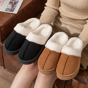 Vendita calda scarpe da casa per interni da uomo facili da indossare soffice stivali da neve con punta in peluche tessuto EVA suola invernale in <span class=keywords><strong>pelliccia</strong></span> calda <span class=keywords><strong>pantofole</strong></span> di cotone - Product Image 3
