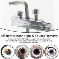 Fournitures d'outils pour la maison Robinet et vanne Extracteur de vis cassées Extracteur de filetage cassé de tuyau d'eau en acier inoxydable