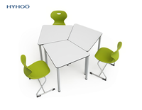 HYHOO Turquie Moyen-Orient Mobilier scolaire modulaire en HPL Tables et chaises individuelles Ensemble bureau et chaise universitaire pour étudiants