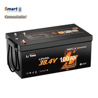 LiTime 36V 100Ah LiFePO4 Baterai Golf Cart Deep Cycle Lithium Battery Pack 100A BMS dengan Komunikasi Bluetooth RS485