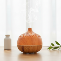 Nouveau diffuseur d'arômes ultrasonique 250 ml effet bois avec lumières LED, purificateur d'air et diffuseur d'huiles essentielles 2026 – Fabrication