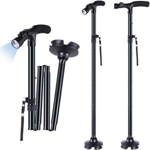 LED <strong>Folding</strong> <strong>Walking</strong> Cane <strong>Folding</strong> <strong>Walking</strong> Cane with LED <strong>Light</strong>, Adjustable <strong>Walking</strong> <strong>Stick</strong> with Carrying Bag - Product Image 1