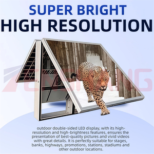 Pantalla LED de Doble Cara para Publicidad Exterior, Montada en Poste, a Todo Color, de Alto Brillo, Impermeable, para Publicidad Comercial - Product Image 3