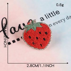 New Arrival Computer Embroidery Self Adhesive Sliver Edge Cartoon Strawberry Carrot Patch for Clothes Bags - Product Image 4