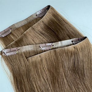 Extensiones de <span class=keywords><strong>Cabello</strong></span> con Clip Invisibles de Alta Calidad, 100% <span class=keywords><strong>Cabello</strong></span> Humano, Doble Trama, Puntas Completas, para Salón - Product Image 3
