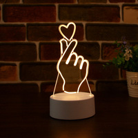 LED coloré 3D lumières enfants veilleuse visuelle Led veilleuses Illusion humeur lampe Lam-para 3D