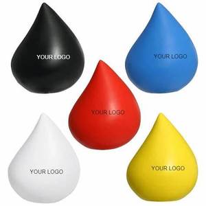Balle anti-stress en forme de goutte d'eau personnalisable avec logo, vente en gros, promotionnelle - Product Image 3
