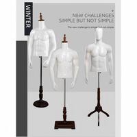 Maniquí de medio cuerpo para hombre, accesorio para escaparates de tiendas de ropa, soporte de exhibición, modelo de mesa.