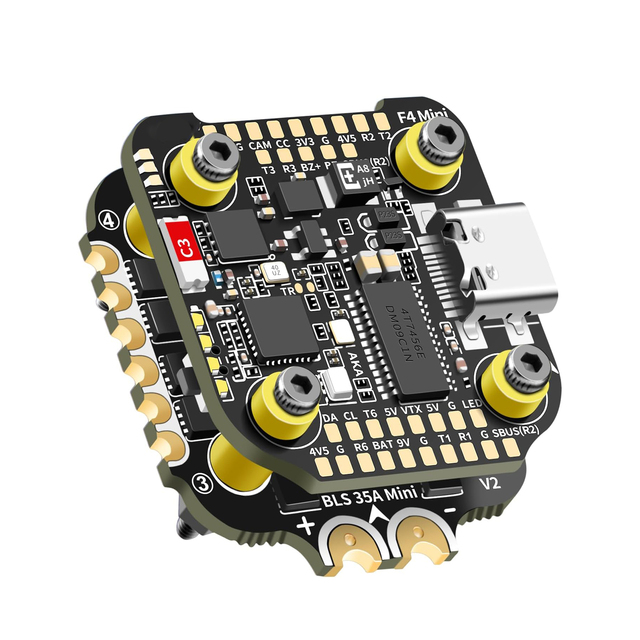 F405 Mini Flight Controller Stack 20x20mm APP Control for Built-in 35A 4-in-1 BLHeliS ESC Compatible for FPV Drone Made