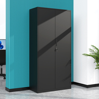 Armoire de rangement moderne en métal à 2 portes personnalisable avec 4 étagères verrouillables pour la maison, le bureau, la chambre, la salle de sport, l'hôtel et l'école