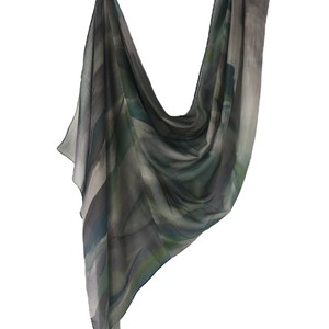 Hijab imprimé malaisien en modal, bleu encre, respirant, anti-UV, long châle en soie, nouveau design, modèle 2026, hijab imprimé - Product Image 4