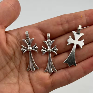 Pendentif Saint-Benoît Crucifix-<span class=keywords><strong>Croix</strong></span> catholique argentée avec <span class=keywords><strong>INRI</strong></span> et symboles religieux-Composant de bijoux religieux - Product Image 3