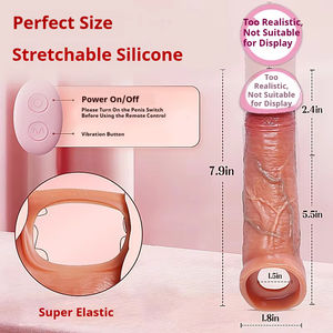 Teleskop realistische Silikon ABS Dildo Kondom Vibrator App Fernbedienung Heizung Riesige Saugnapf Penis Dick SexToys für Frauen - Product Image 4