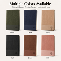 Libreta de Negocios con Cubierta Acanalada y Logotipo Personalizado, Varios Colores, Diario Minimalista para Regalos Corporativos, Reuniones y Uso en la Oficina