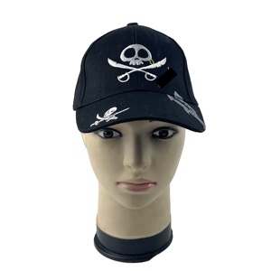 3D tùy chỉnh thêu mẫu logo có thể điều chỉnh Mũ bóng chày với một hộp sọ Thiết kế mũ bóng chày - Product Image 1