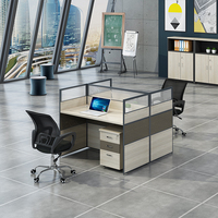 Poste de travail modulaire extensible moderne en alliage d'aluminium avec cloisons, bureau d'ordinateur en bois