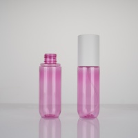 Flacon de parfum vide rond en PET rechargeable de 90 ml, emballage pour soins personnels et beauté avec pompe pulvérisatrice