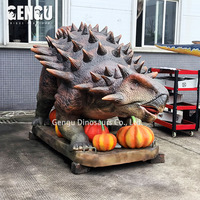Décoration de parc extérieur Halloween modèle animatronique de dinosaure modèle intérieur en métal modèle animatronique centre commercial aéroport public garderie