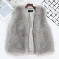 Manteau d'hiver décontracté pour femme en Spandex/Polyester écologique, respirant, avec col à revers en fausse fourrure de renard, manches longues