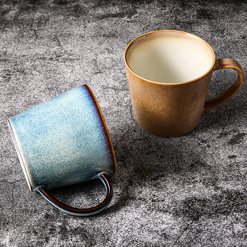 Fechadura de caneca de café de cerâmica, feita de cerâmica, logotipo personalizado, caneca de café