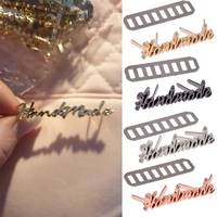 Étiquettes de décoration à coudre faites à la main pour sacs à chaussures en jeans-DIY Craft Metal Letters Laser Cut Edge Handmade Tags